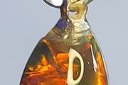 Ethiopian Fire Opal Pendant 2 ct on 925 Silver