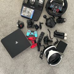 PS4 Pro 1TB Boxed + PSVR1 Full Kit + Logitech G29 & Shifter Bundle