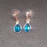Goldtone Blue Gemstone Necklace and Earring Set 12 Free Postage Image 3