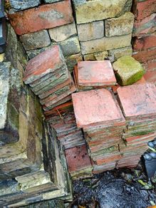 Original Victorian Terracotta indoor/outdoor tiles