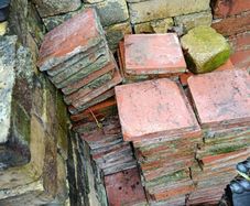 Original Victorian Terracotta indoor/outdoor tiles