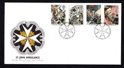 1987 Great Britain St John Ambulance Centenary Commemorative Stamps Addressed First Day Cover (FDC)