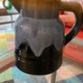 French glazed pottery wine jug 5" tall Image 2
