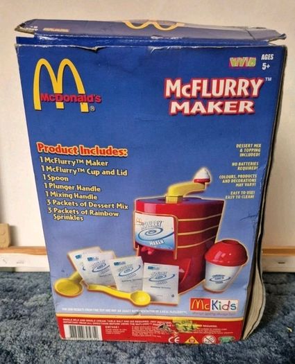 McDonald's MCFLURRY MAKER Vintage Toy 2003 in ORIGINAL BOX Unused And Complete