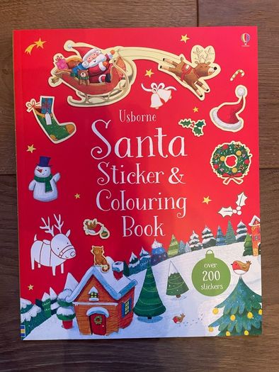 Kids book Santa Sticker and colouring book Usborne brand new