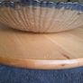 Dish-Plate/Hand Decorated Glitter Glazed Cobalt Glass Bowl Platter - Blue And Silver.. Price Drop Image 7