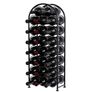 Metal 23 Bottles Wine Rack, Freestanding Wine Holder Floor, Home Kitchen Wine Storage Organiser Stand,Black Image 2