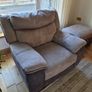 DFS 3-seater couch-power recliner+armchair +footstool Image 3