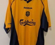 Authentic Liverpool 2000/01 away Reebol jersey shirt large mens