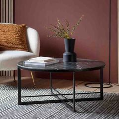 Black marble coffee table