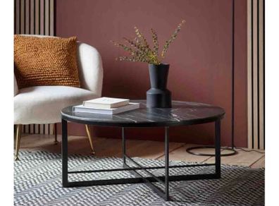 Black marble coffee table