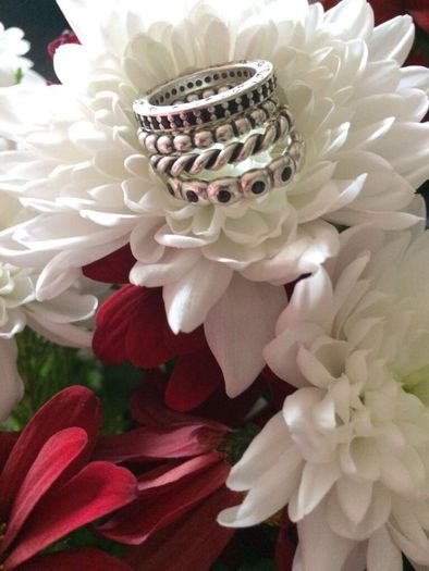 Pandora Silver Ring Stack