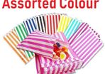 lot of 600 pcs candy gift bags any color stripe sweet bagsot of 600 ideal for candy weddings parties candy cart shop small retails gift SIZE 5x7 inches