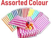 lot of 600 pcs candy gift bags any color stripe sweet bagsot of 600 ideal for candy weddings parties candy cart shop small retails gift SIZE 5x7 inches