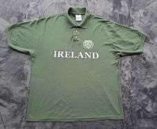Vintage Ireland Rugby Polo Shirt Mens XL