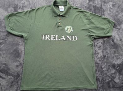 Vintage Ireland Rugby Polo Shirt Mens XL