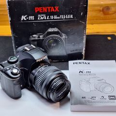 Pentax K-m (K2000) 10.2MP DSLR Camera with smc Pentax-DA L 18-55mm f/3.5-5.6 AL Lens (Boxed Kit)