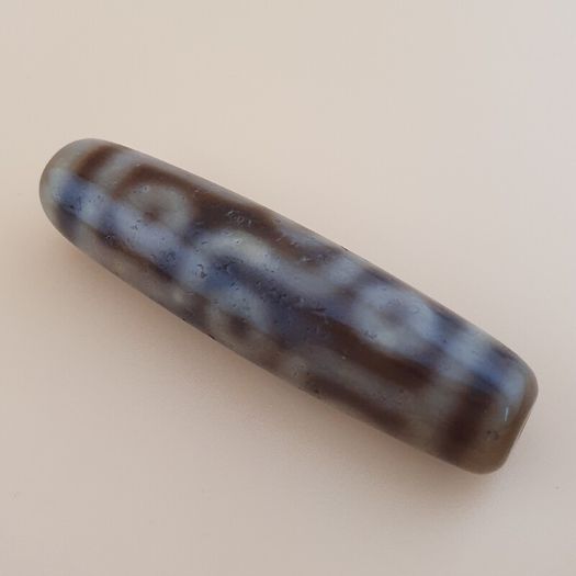 Vintage 9 Eyes Himalayan Tibetan Agate Dzi Bead Amulet