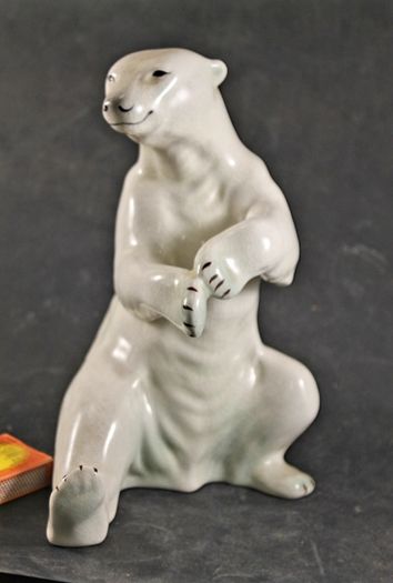 Large antique porcelain polar bear