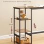 Bar Table with 2 Bar Chairs Dining Set Dining Set with Storage Shelf for Living Room Kitchen Metal Frame Easy Assembly Image 2