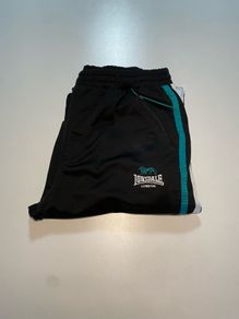 Lonsdale Black Track Bottoms Zip Pockets Size Small