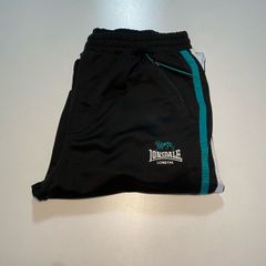 Lonsdale Black Track Bottoms Zip Pockets Size Small