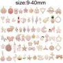 20 Pack Pink Enamel Paint Metal Charms Bulk Handmade Earrings Bracelets Necklaces Pendants Findings DIY Arts Projects Jewellery Making (FREE POSTAGE) Image 2
