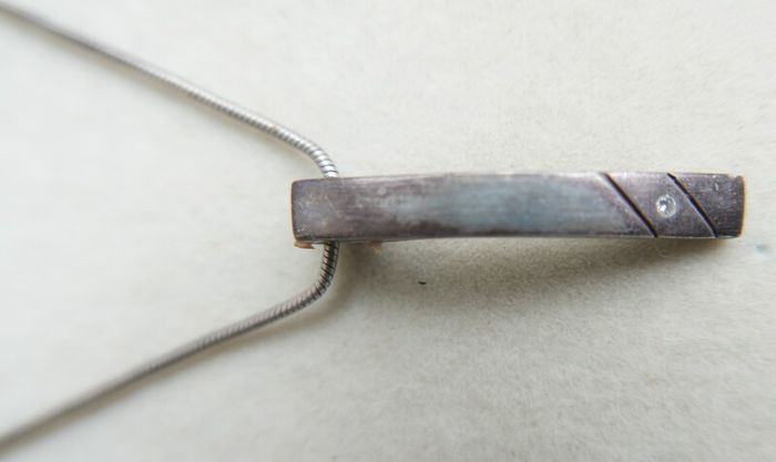 Vintage Sterling Silver 925 Pendant And Chain L-17 - 6,16g