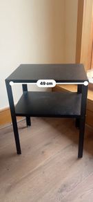 2x IKEA KNARREVIK Bedside Tables, Black - Nightstand / Side Table Pair