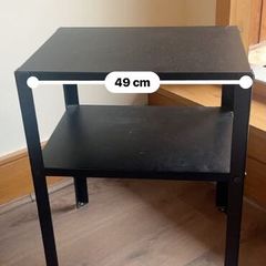 2x IKEA KNARREVIK Bedside Tables, Black - Nightstand / Side Table Pair