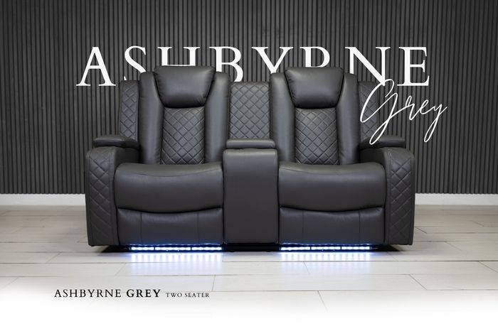 2 Seater Ashbyrne Electric Leather Recliner Sofa