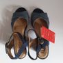 PieSanto Ladies Blue Sandals Leather & Suede New With Box Size UK2 EU35 CAN POST Image 2