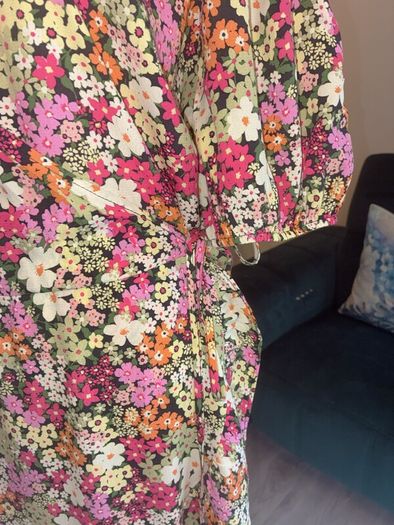 Ladies Multi Coloured Faux Wrap Dress from F&F