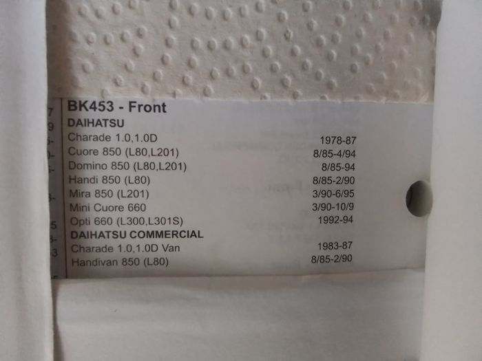 Daihatsu Charade Tront Wheel Bearing Kit
