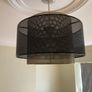 Black/Gold - Mesh cylinder lampshade Image 2