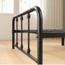 3ft Single Bed Frame with Headboard (90 x 190 cm) - 14'' Height - Metal Bed Base with Footboard - Steel Slat Support - Easy Assembly - Black Image 5
