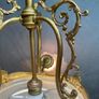 FLASH SALE ! Was 450 now 350 ! Beautiful Antique Art Deco Three Branch French Chandelier. Image 4