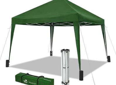 3x3m Pop Up Gazebo with 4 Leg Weight Bags, Folding Party Tent for Garden Outdoor, Green (FREE POSTAGE)