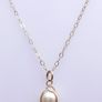 Vintage 9Ct Gold  Necklace With Real Pearl Pendant length 19,8" - 0,75g Image 8