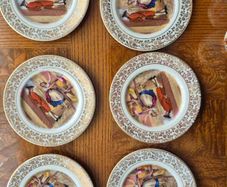 Vintage English Tea & Dessert Display Set, Sadler Teapot & Cries of London Plates