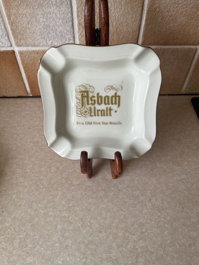 Vintage 2 Asbach Uralt Five Star Brandy Ashtrays