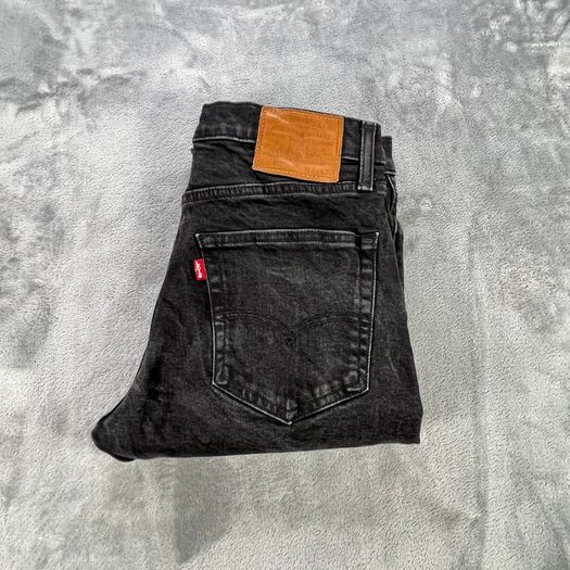 Levis 502 Mens Jeans Black - W30 L29.5 Slim Fit Stretch Premium Denim - Big E