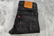 Levis 502 Mens Jeans Black - W30 L29.5 Slim Fit Stretch Premium Denim - Big E