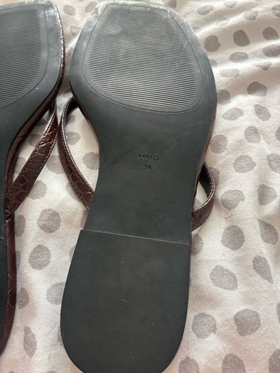 Mango Size 3 Brown Flip Flops