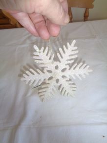 Tinseled Snowflake Decoration for Sale