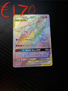 Pokemon Reshiram and Charizard GX card