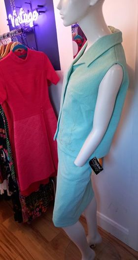 Rare Vintage 1960s Two Piece Mint Green New