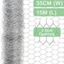 Chicken Wire Mesh  35CM by 15M Garden Animal Barrier Fence, 1 inch Mesh Fence for Pet,Rabbit,Poultry Image 2