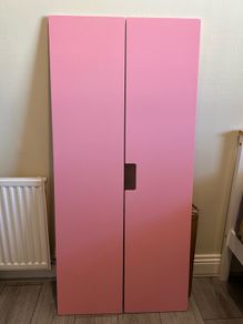 Ikea Stuva pink wardrobe doors with soft close hinges