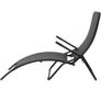 Folding Sun Lounger Poly Rattan Black Image 4